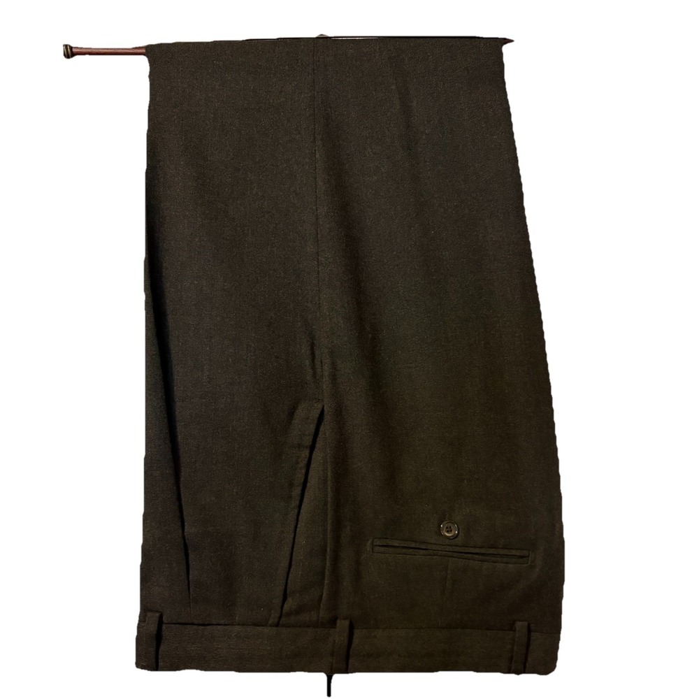 Gino Sartore Dress Pants Mens 34x28 Reda Virgin Wool Brown Pleated Made In Italy